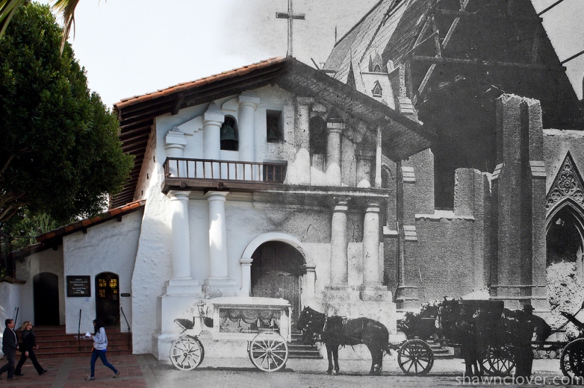 San Francisco después del devastador terremoto de 1906 y hoy San Francisco después del devastador terremoto de 1906 y hoy