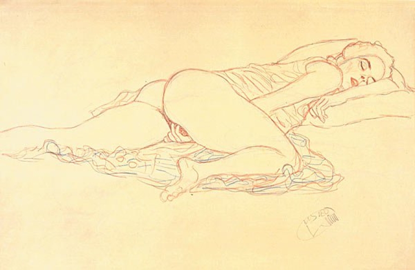 Scandalous erotic drawings by Gustav Klimt