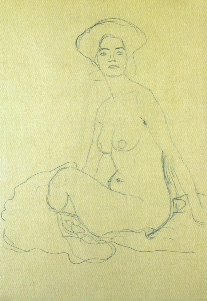 Scandalous erotic drawings by Gustav Klimt