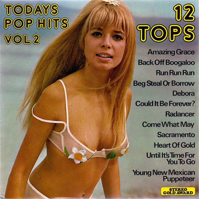 Seductive bikinis from the covers of records of the 60-80s