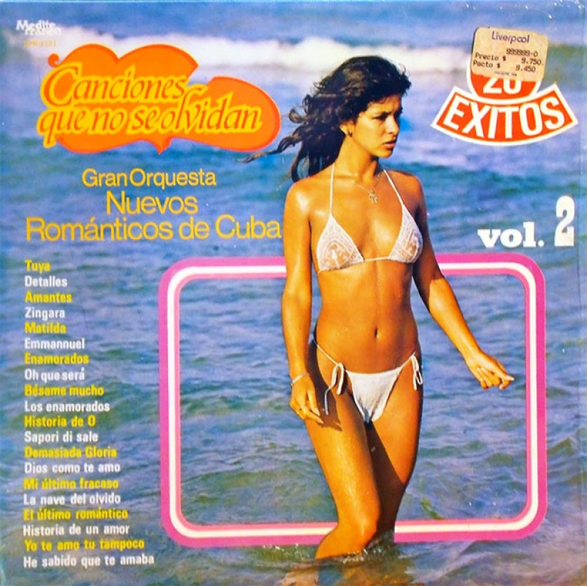 Seductive bikinis from the covers of records of the 60-80s