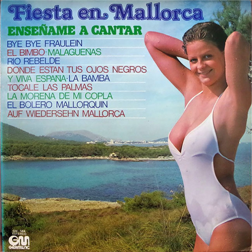 Seductive bikinis from the covers of records of the 60-80s