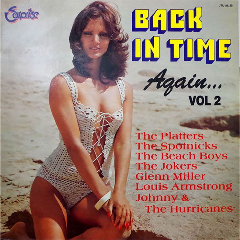 Seductive bikinis from the covers of records of the 60-80s