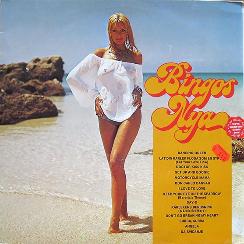 Seductive bikinis from the covers of records of the 60-80s