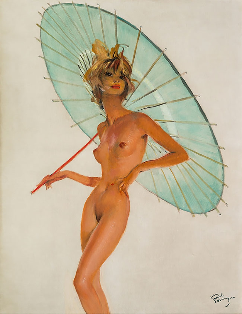 Seductive Parisian women in the paintings of French artist Jean-Gabriel Domergue