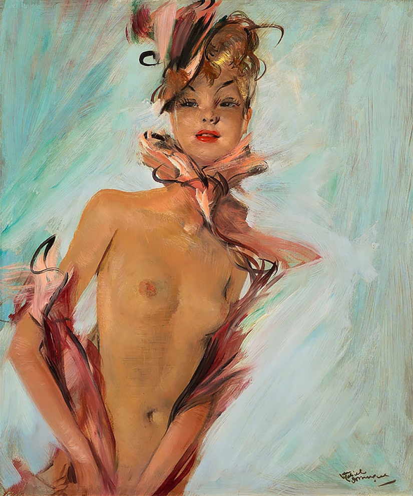 Seductive Parisian women in the paintings of French artist Jean-Gabriel Domergue