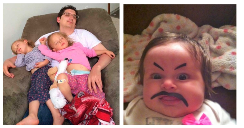 Ser papá no es fácil... una selección de fotos divertidas