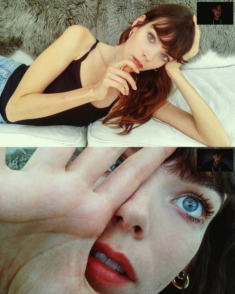 Sesión de fotos remota de Alessio Albi en la cámara web durante la cuarentena Sesión de fotos remota de Alessio Albi en la cámara web durante la cuarentena