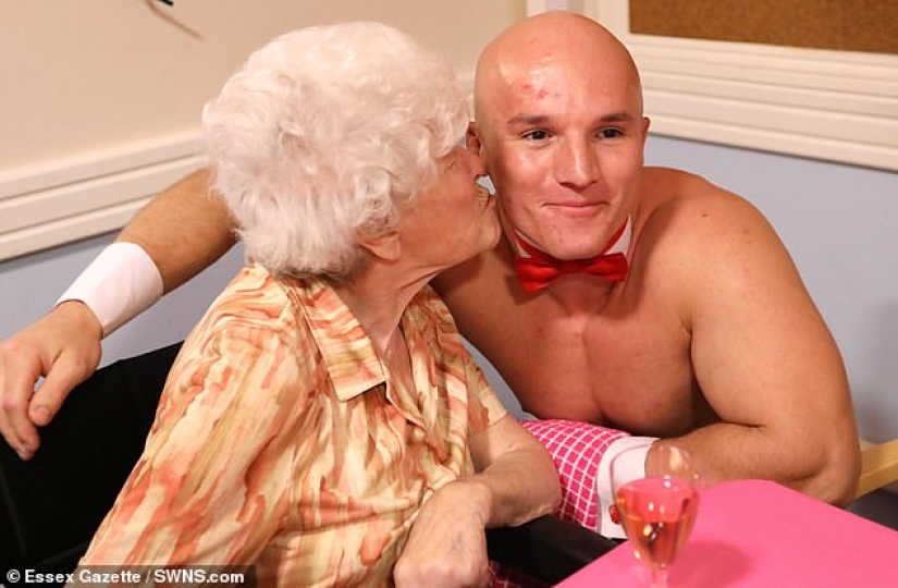 Shake the old days: grandmothers from a British nursing home threw a party with naked waiters