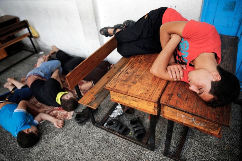 Sleeping people