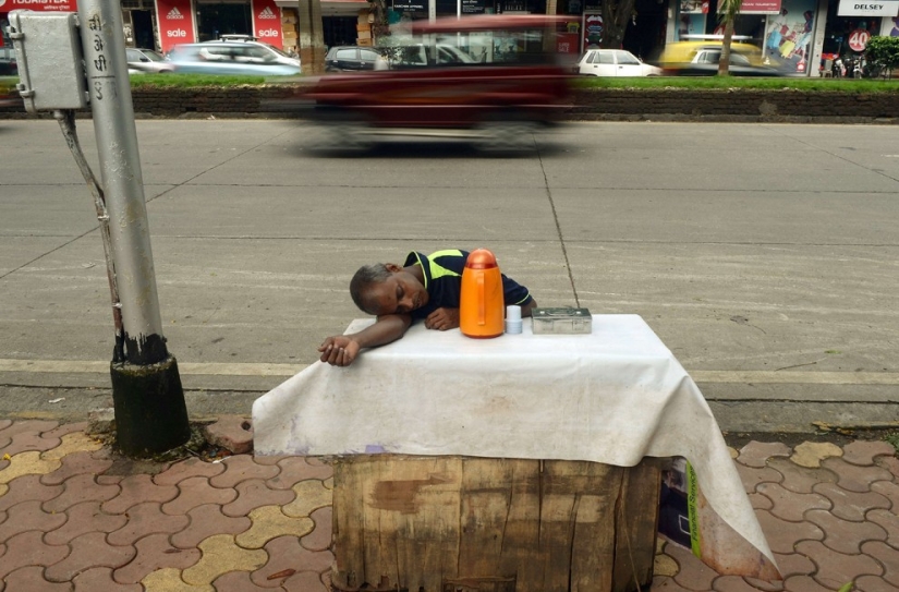 Sleeping people