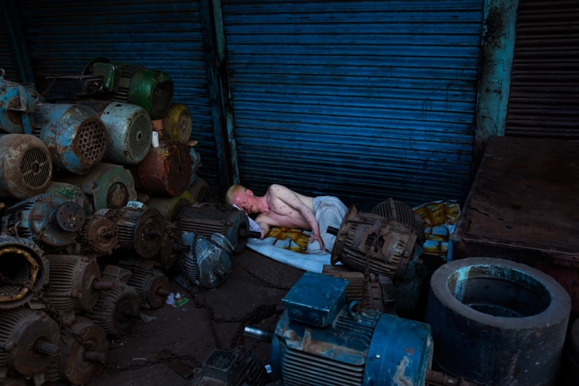 Sleeping people