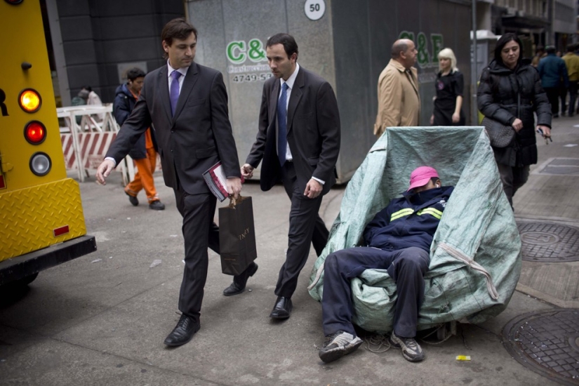 Sleeping people