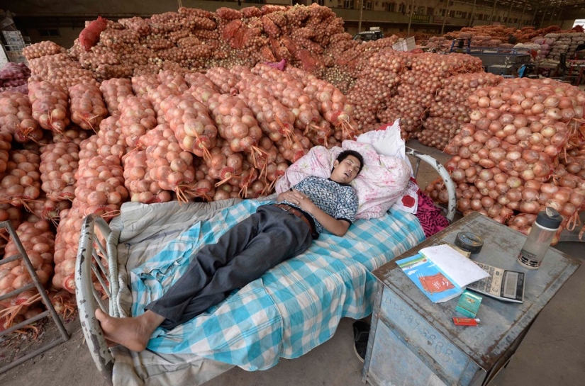 Sleeping people