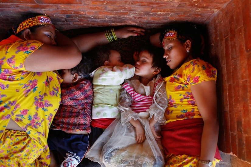 Sleeping people