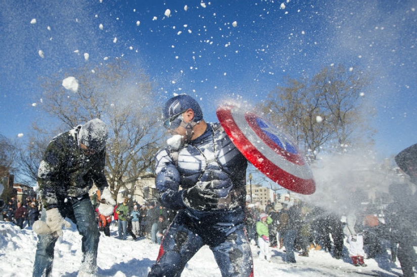 Snowstorm "Jonas" covered America
