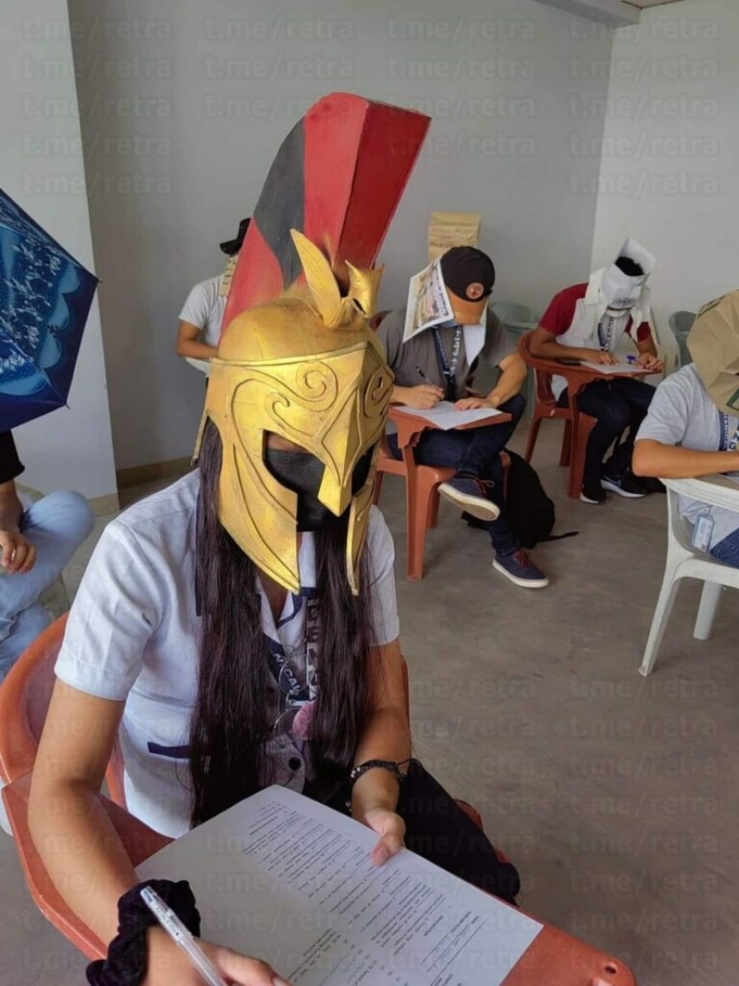 "Sombreros contra las trampas" Los estudiantes filipinos han conquistado Internet