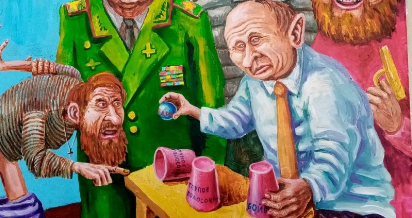 Sátira aguda en las pinturas caricaturescas de Semión Skrepetsky