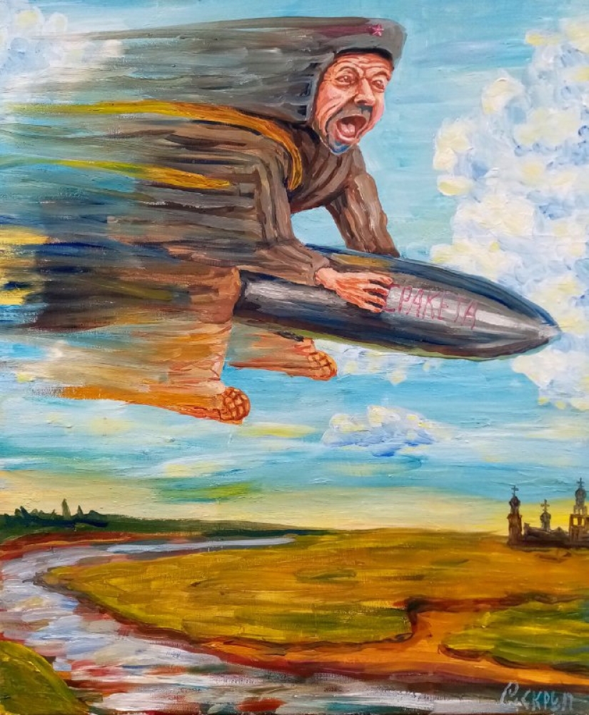 Sátira aguda en las pinturas caricaturescas de Semión Skrepetsky