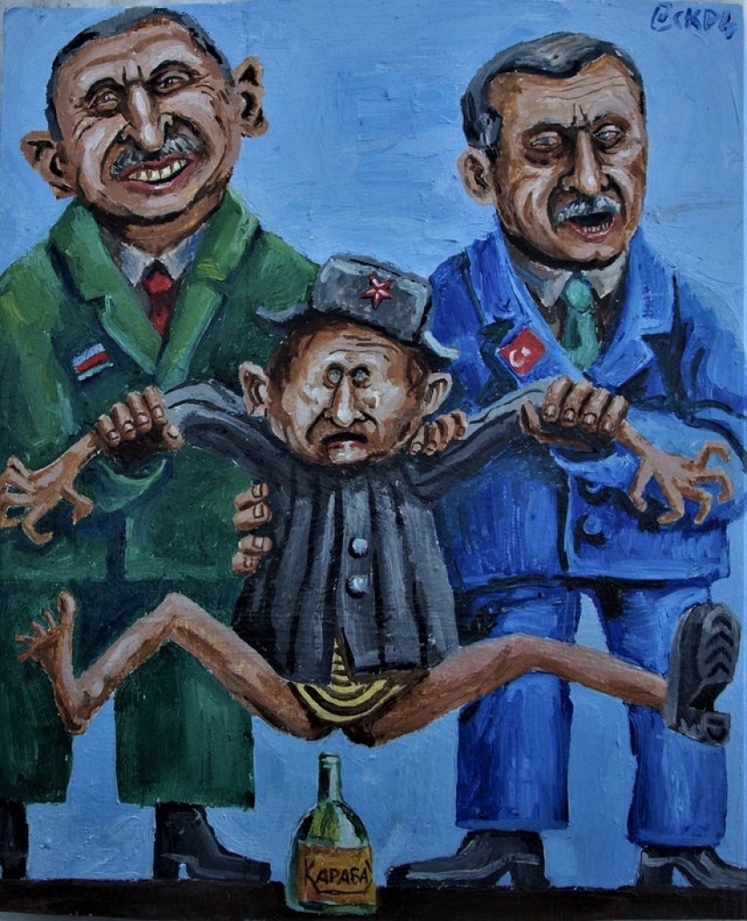 Sátira aguda en las pinturas caricaturescas de Semión Skrepetsky