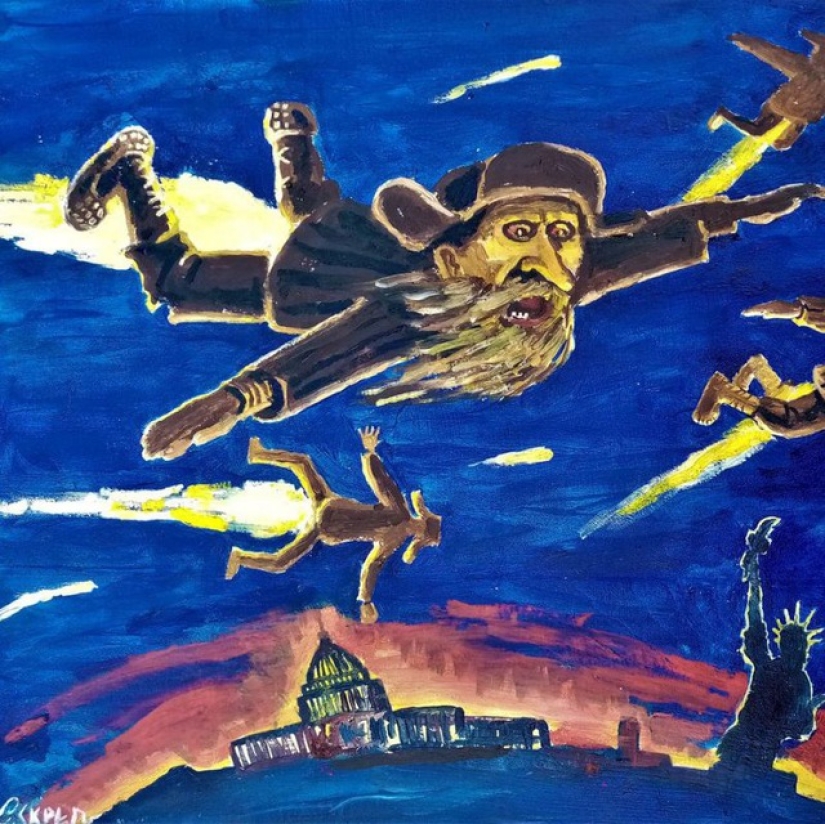 Sátira aguda en las pinturas caricaturescas de Semión Skrepetsky