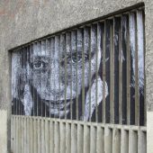 Street art on the railing