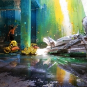 Stunning street art in the form of animals made entirely from garbage