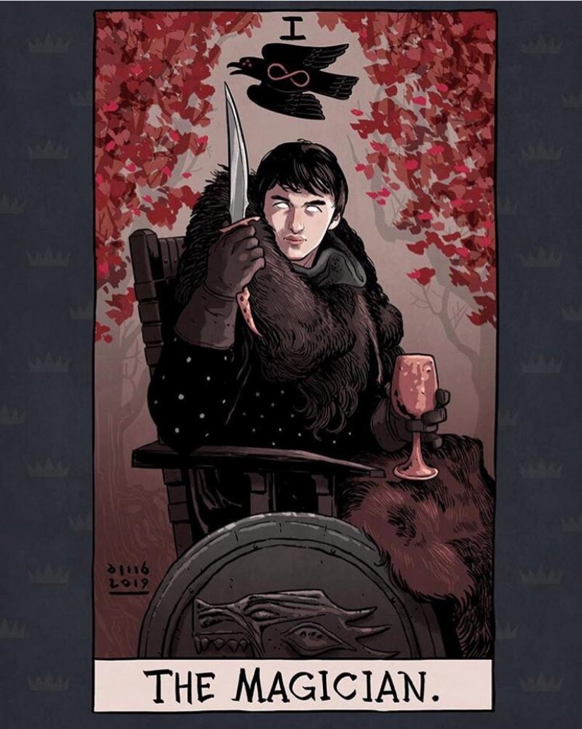 Tarot cards based on "Game of Thrones"