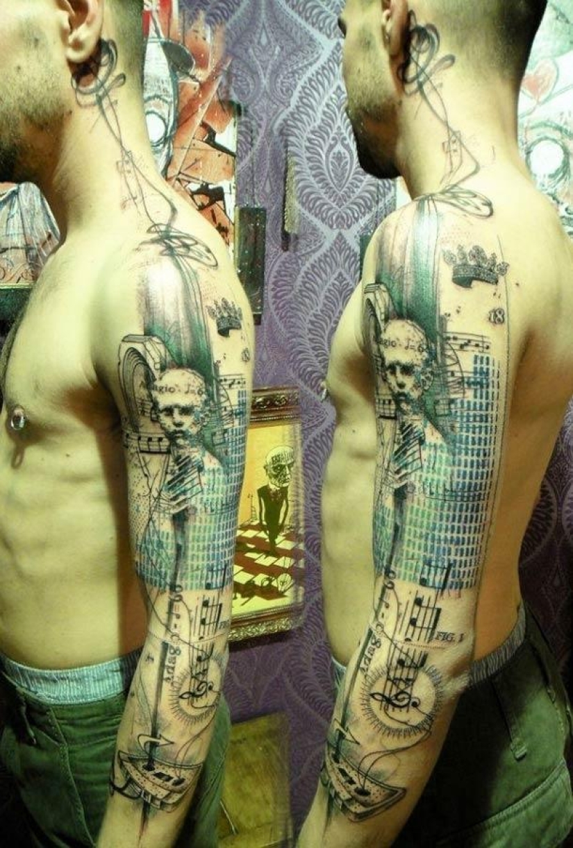 Tatuajes de obras maestras de un tatuador francés