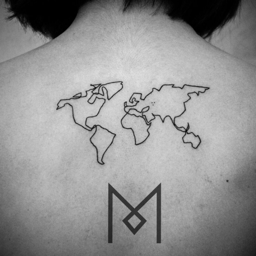Tatuajes súper hermosos dibujados en una línea Tatuajes súper hermosos dibujados en una línea