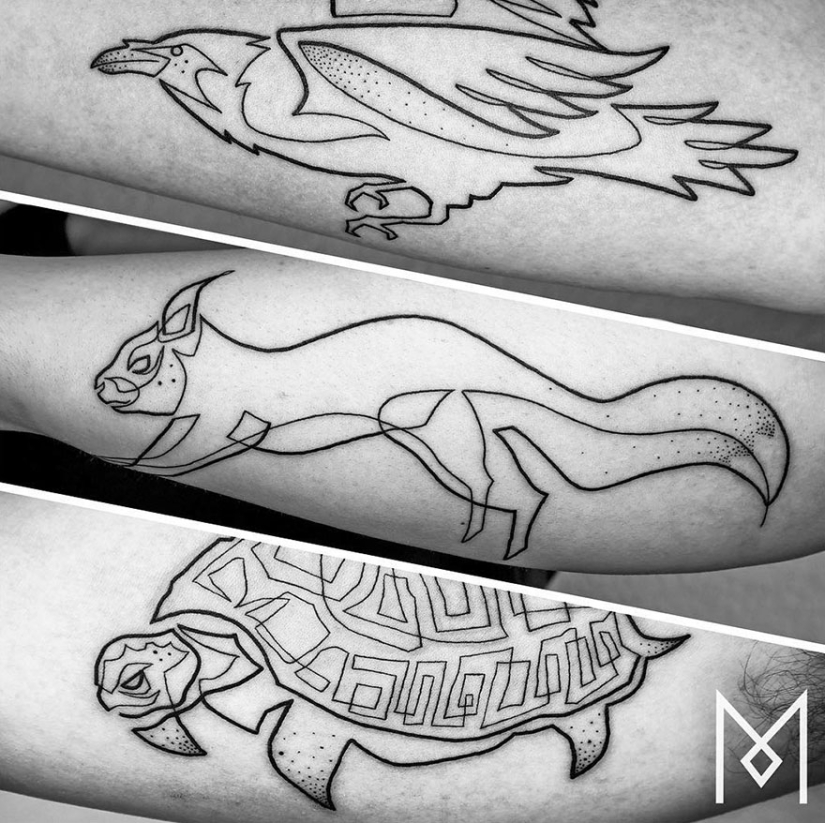 Tatuajes súper hermosos dibujados en una línea Tatuajes súper hermosos dibujados en una línea