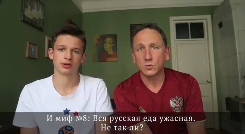 Terribly cute and extremely honest: a father and son from England debunked the main myths about Russia