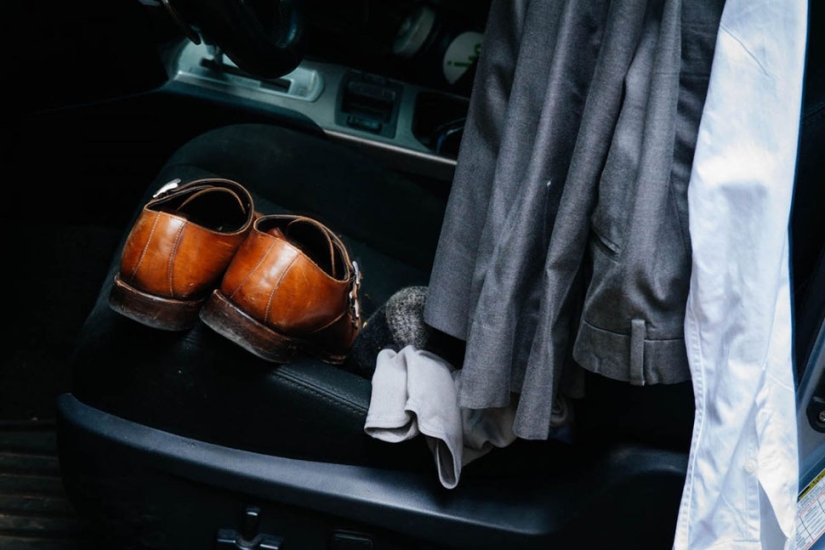 The 22-year-old intern lived in a car for 40 days and managed to go to work in a suit