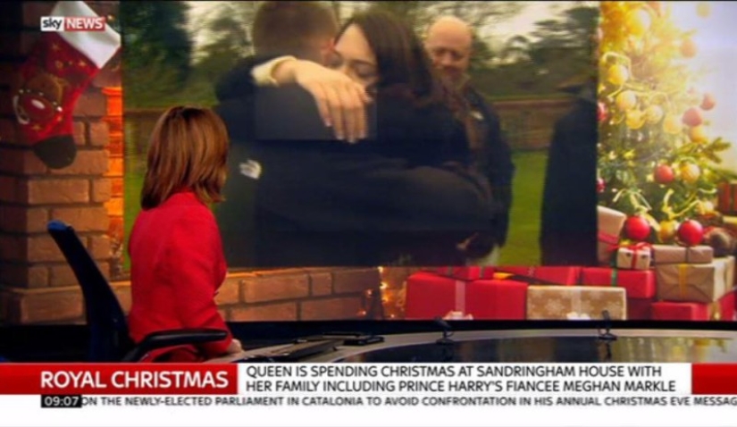 The American took advantage of the live broadcast of the royal family to propose to the girl