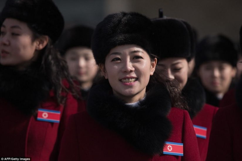 The "army of cheerleaders" from North Korea arrived at the Winter Olympics