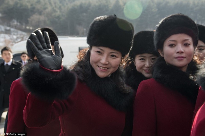 The "army of cheerleaders" from North Korea arrived at the Winter Olympics