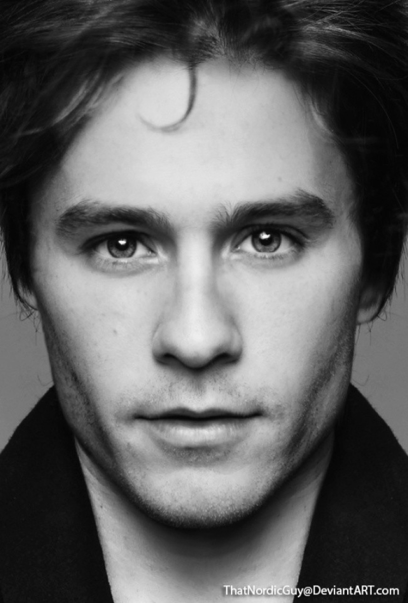 The artist combines photos of celebrities to get the perfect image