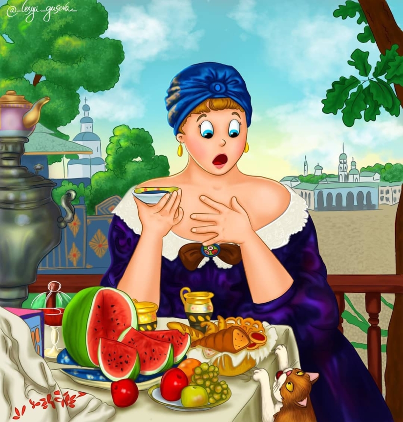 The artist from Perm showed what could happen "behind the scenes" of famous paintings The artist from Perm showed what could happen "behind the scenes" of famous paintings
