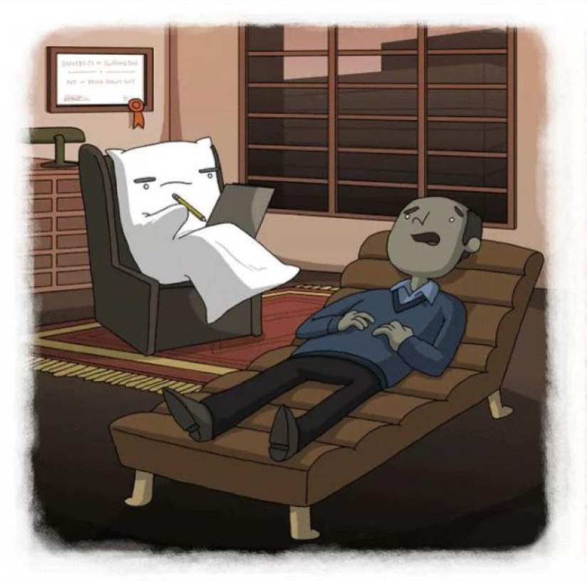 The artist made funny cartoons of proverbs from all over the world, and that's what came out of it The artist made funny cartoons of proverbs from all over the world, and that's what came out of it