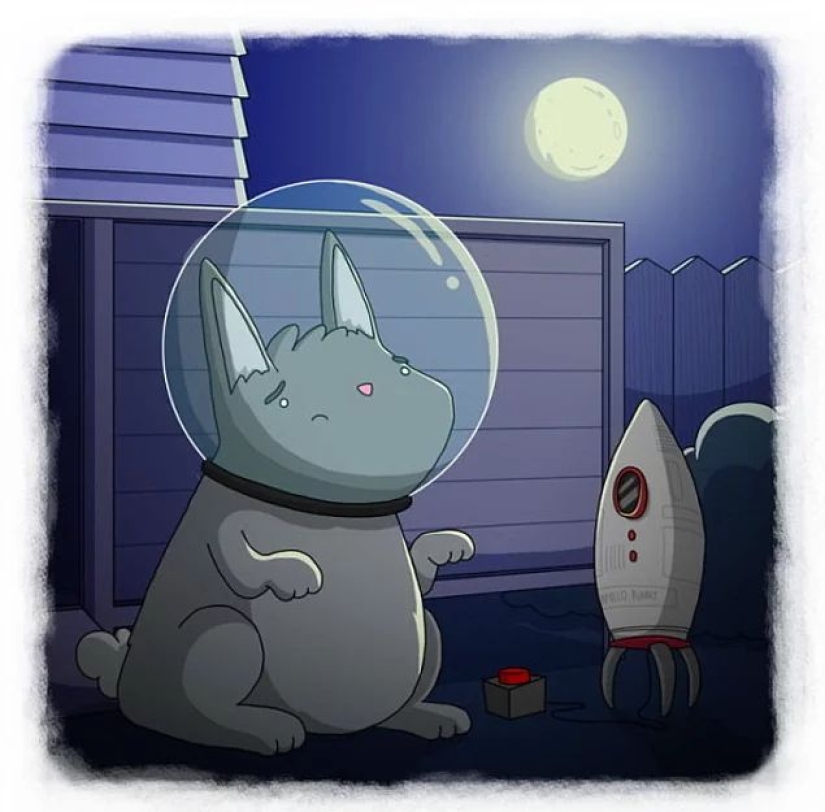 The artist made funny cartoons of proverbs from all over the world, and that's what came out of it The artist made funny cartoons of proverbs from all over the world, and that's what came out of it