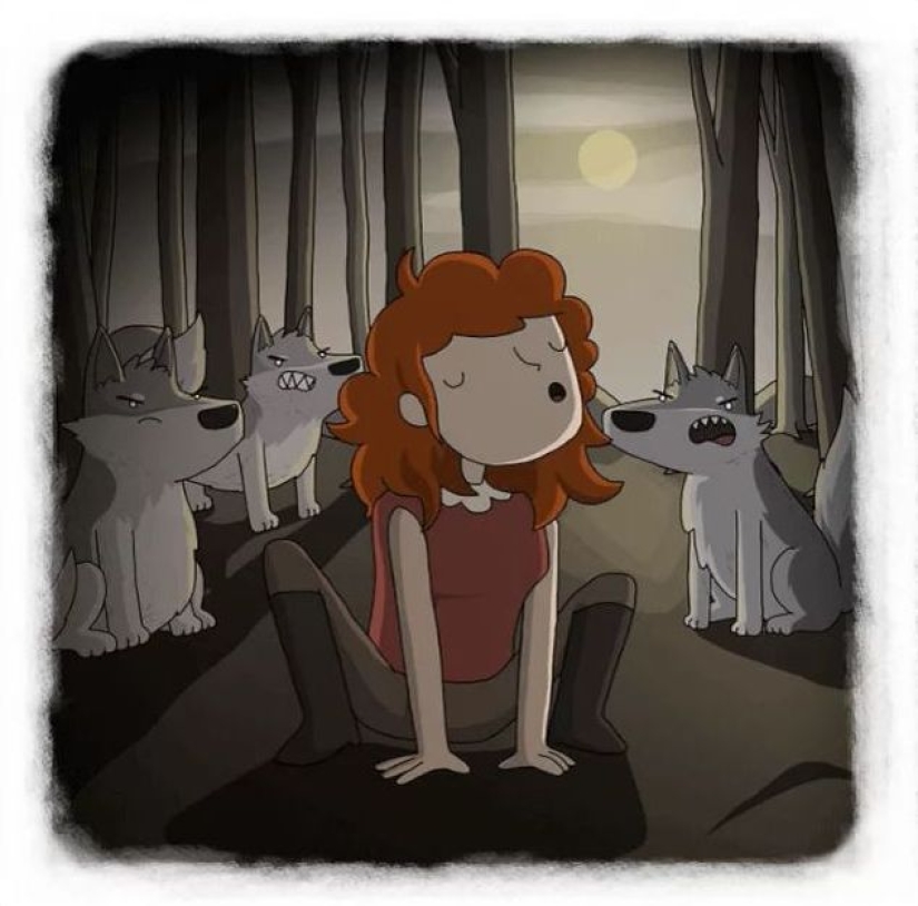 The artist made funny cartoons of proverbs from all over the world, and that's what came out of it The artist made funny cartoons of proverbs from all over the world, and that's what came out of it