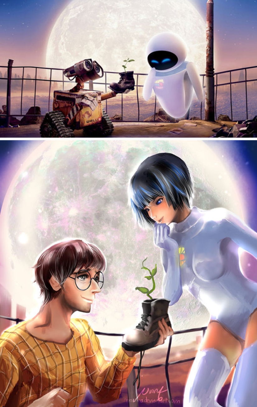 The artist sees it this way: illustrators have come up with what cartoon characters would look like, being people