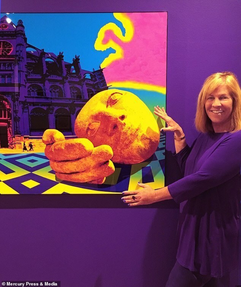 The artist spends thousands of dollars to make her house bright, but the neighbors are not happy