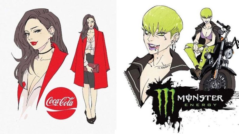 The artist turned 13 popular carbonated drinks into cartoon characters