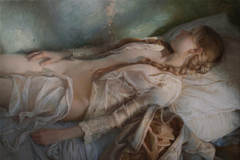 The beauty of the female body in the stunningly realistic works of Sergei Marshennikov