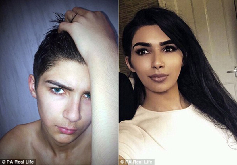 The boy went on vacation, and returned as a girl similar to Kim Kardashian