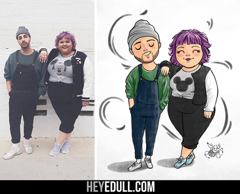 The Brazilian turns curvy girls into sexy toons, calling everyone to a body positive