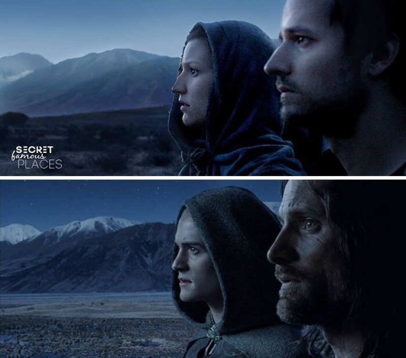 The couple travels around the world and recreates scenes from films in the filming locations The couple travels around the world and recreates scenes from films in the filming locations