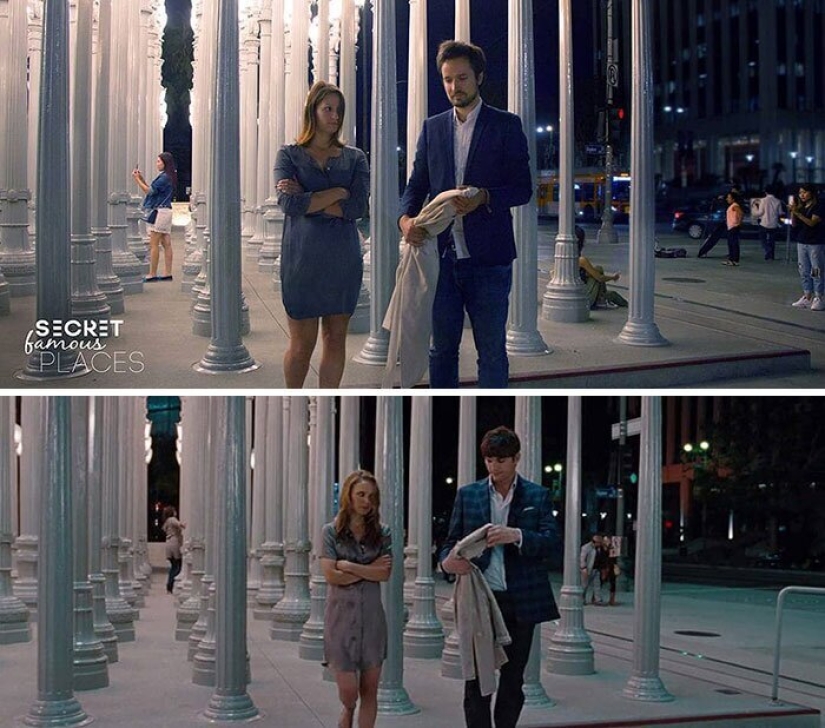 The couple travels around the world and recreates scenes from films in the filming locations The couple travels around the world and recreates scenes from films in the filming locations