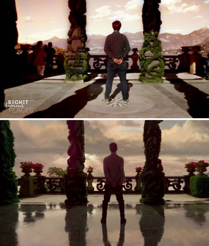 The couple travels around the world and recreates scenes from films in the filming locations The couple travels around the world and recreates scenes from films in the filming locations